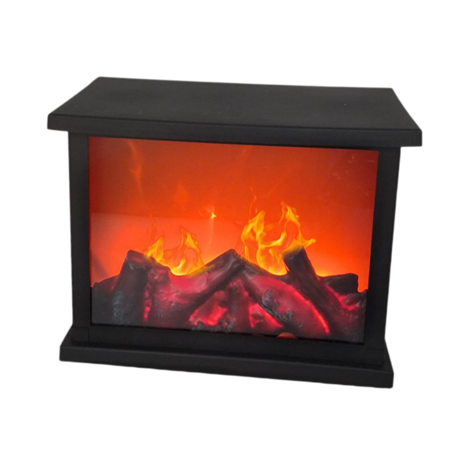 Lampe LED de Cheminée USB Lumière d'ambiance flamboyante électrique, décoration intérieure réelle avec effet vacillant