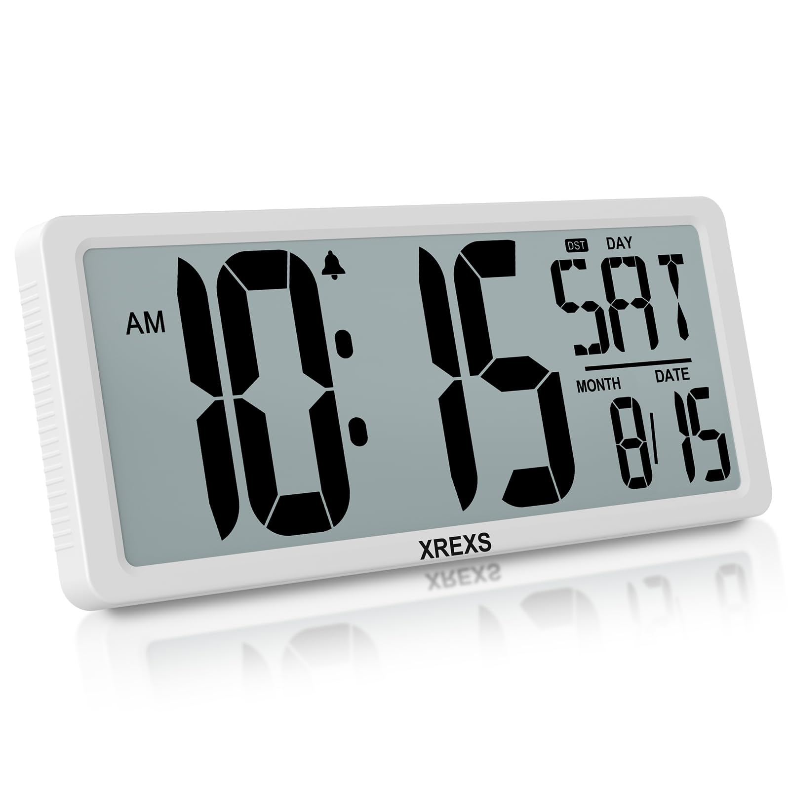 XREXS, grande orologio digitale da parete, sveglia elettronica per camera da letto, decorazione della casa, timer conto su e giù, schermo LCD grande