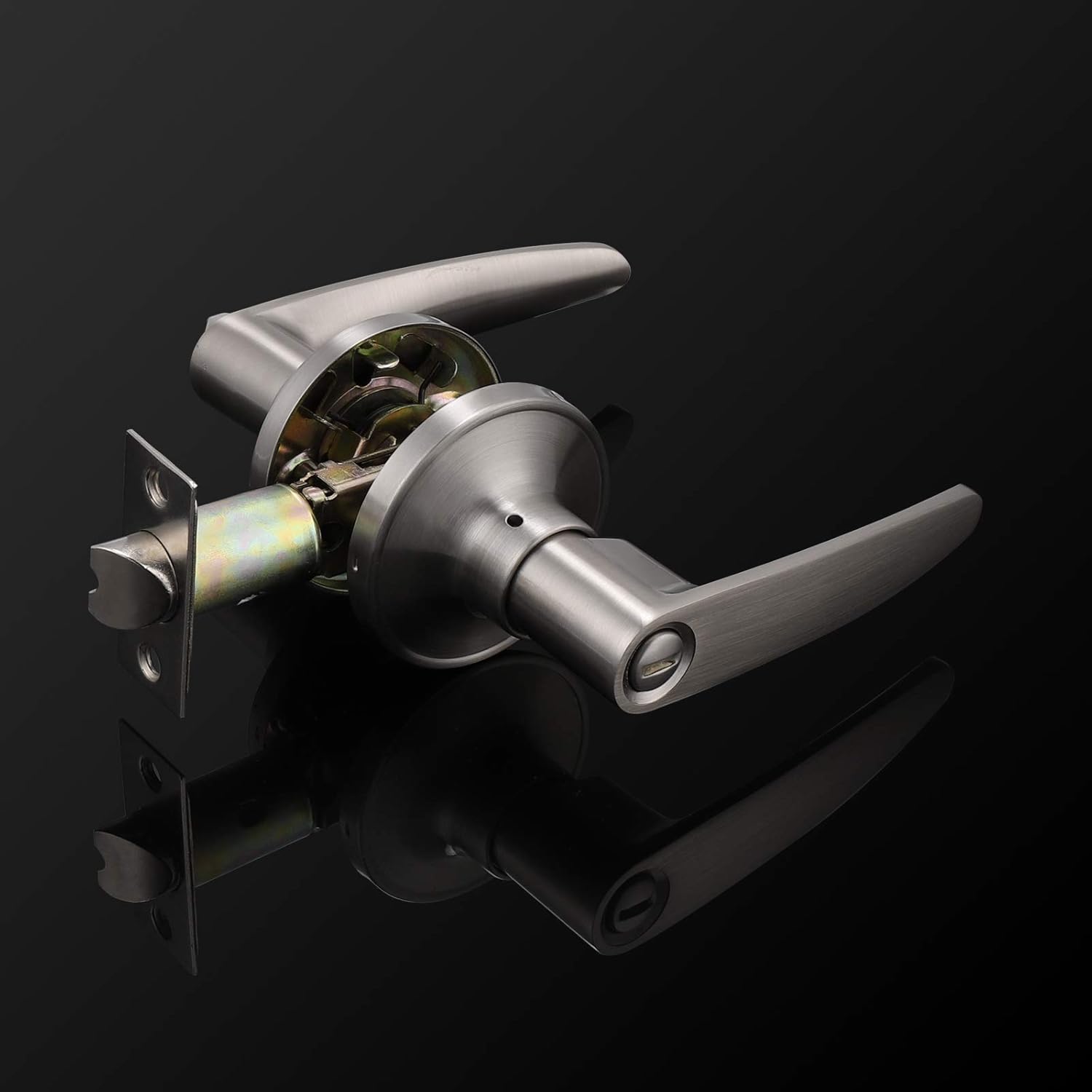 Greatest Product 10 Pack Privacy Levers Bedroom Bathroom Door Locks Handles Satin Nikcel Finished,Thumb-Turn Locking Inside,Round Rosette 65mm,for Universal Doors 🔥 Flash Sale 10 Pack Privacy Levers Bedroom Bathroom Door Locks Handles Satin Nikcel Finished,Thumb-Turn Locking Inside,Round Rosette 65mm,for Universal Doors