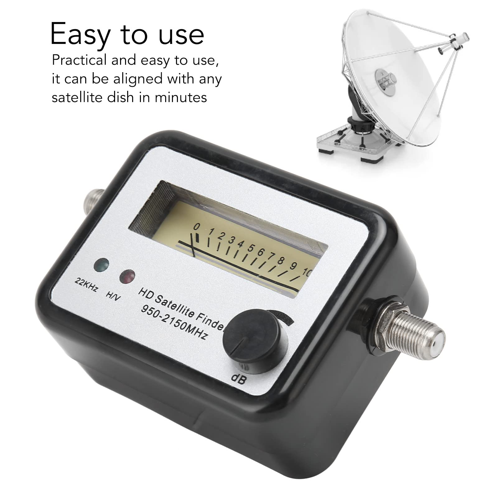 Digital Satellite Signal Finder Meter, 950?2150MHZ TV Antenna Signal Strength Meter, Signal Strength Meter with LCD Display, Signal Meter for TV Reception Systems