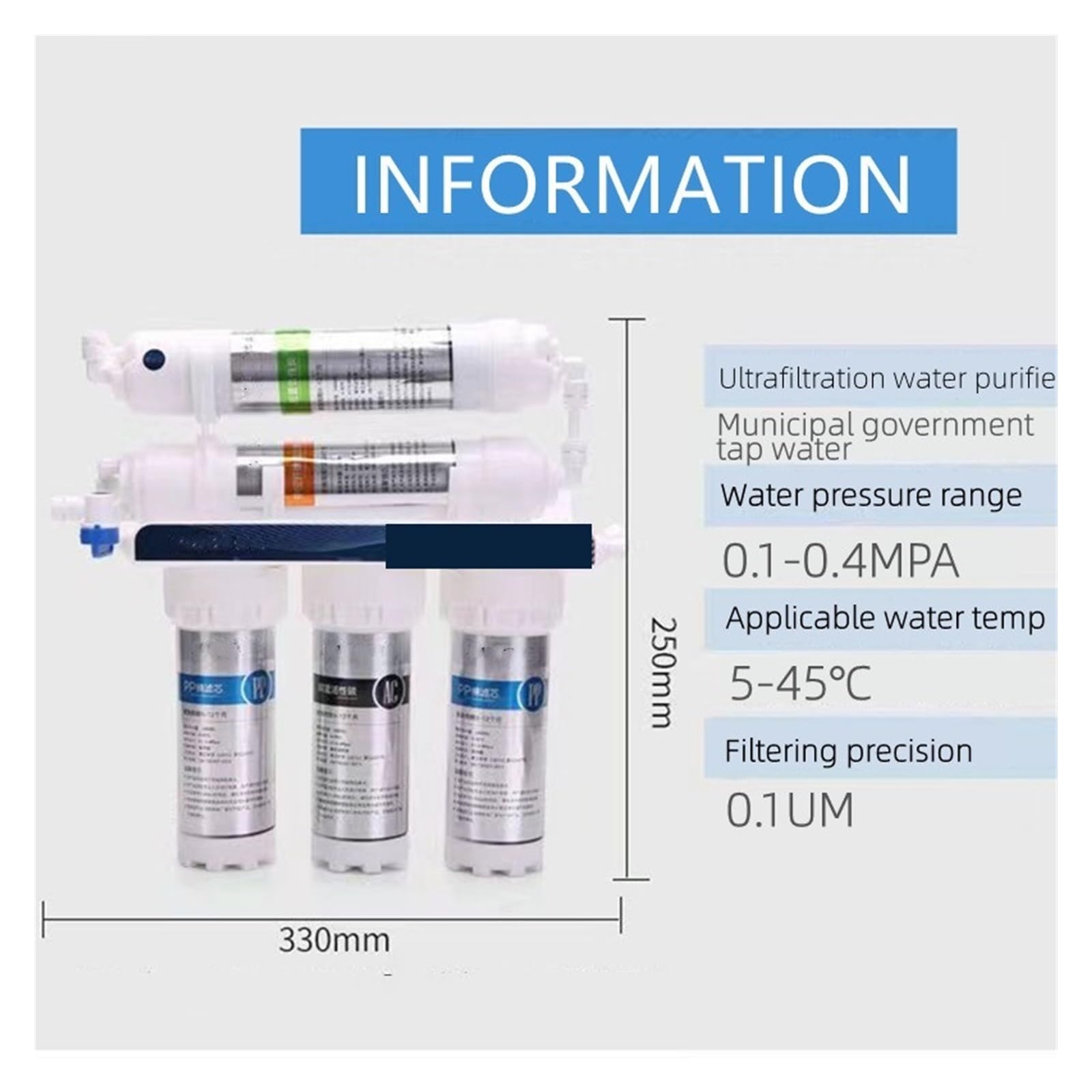 System filtracji wody pod zlewem Kuchnia domowa pod ultrafiltracją zlewu, oczyszczacz wody o dużym przepływie z systemem oczyszczania wody pitnej z kranu(Water Purifier)