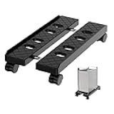 Adjustable Mobile CPU Stand, Ventilated Computer Tower Stand with 4 Caster Wheels Fits Most PC Tower, Under Desk CPU Holder PC Floor Cart Computer Riser for Gamers and Students (Large Black)