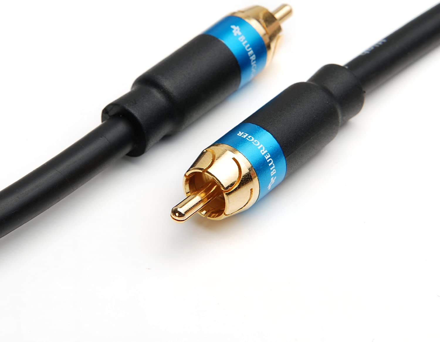 BlueRigger RCA Audio Subwoofer Cable (2M, Dual Shielded with Gold