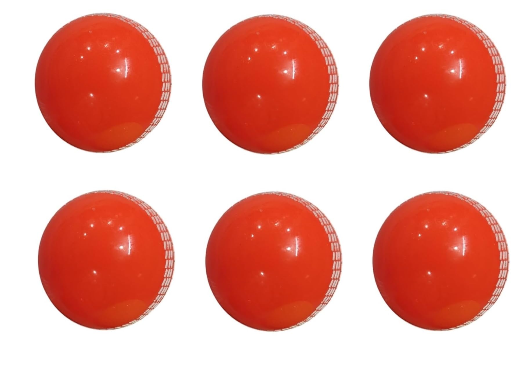 i10 Cricket Ball for Practice & Training | Durable Rubber Ball for Outdoor & Indoor Play (Orange) - Pack of 6-image-13
