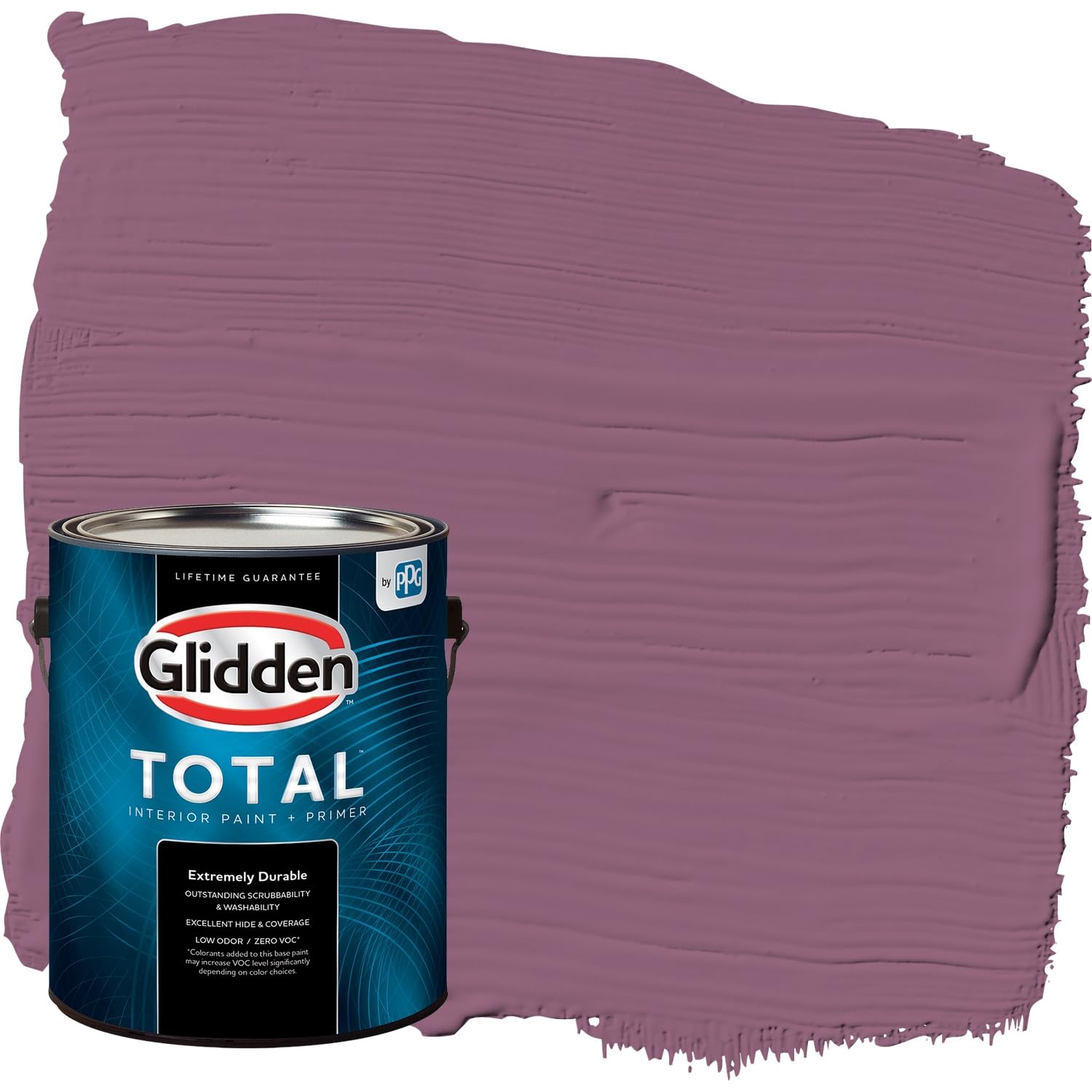Glidden Total Interior Wall Paint & Primer All-in-One, Victorian Plum/Purple, Flat, 1 Gallon