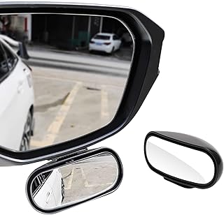 Ziciner Blind Spot Car Rearview Stick on Mirror, Auto 360 ° HD Adjustable Convex Wide Angle Side Rearview Mirror, Universal Vehicle Concave Mirroraid Gadgets for Car Truck SUV
