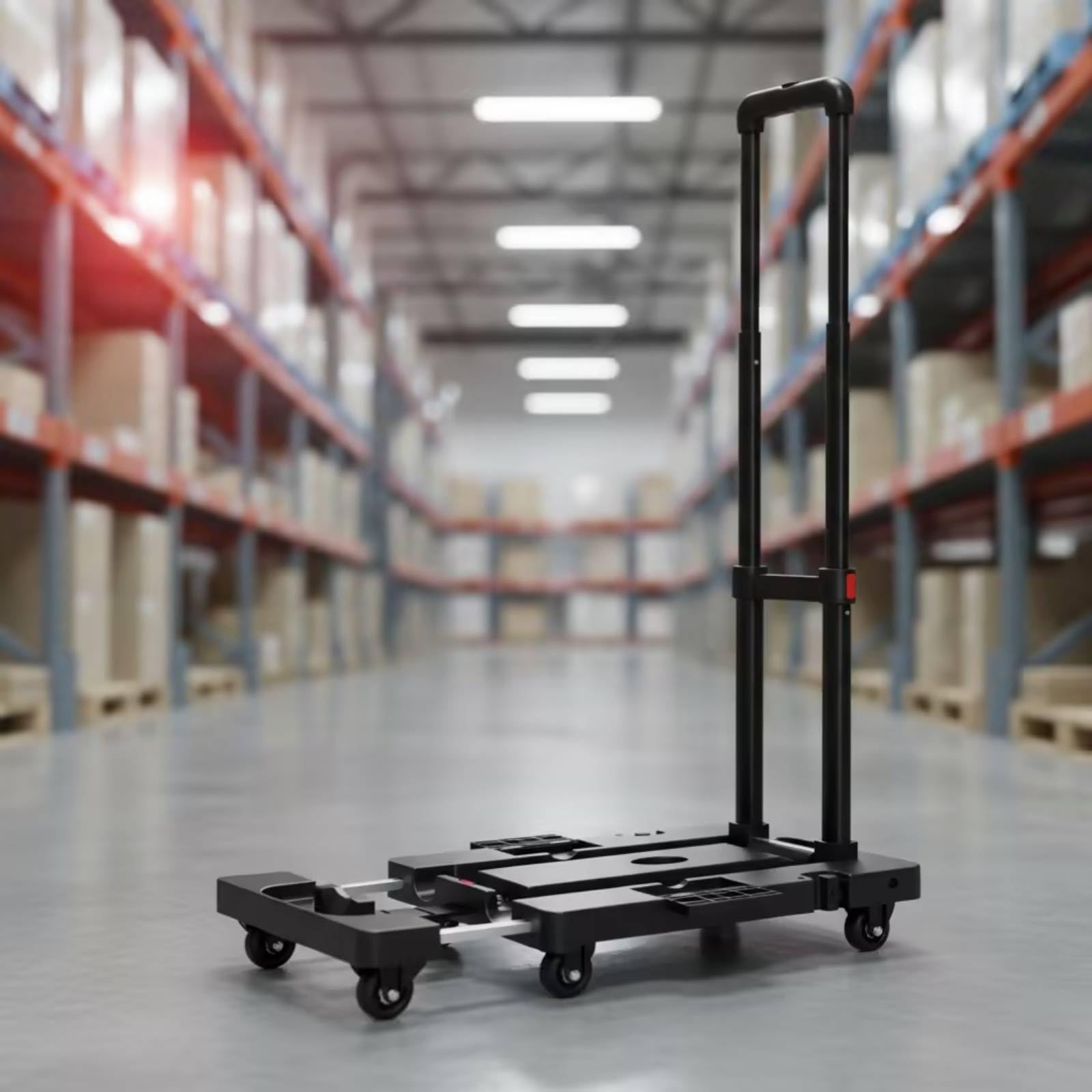 Carrello Pieghevole da Trasporto Mano Carrello Utility Carrello Portatile Carrello con Ruote Design Estensibile per Carichi Grandi