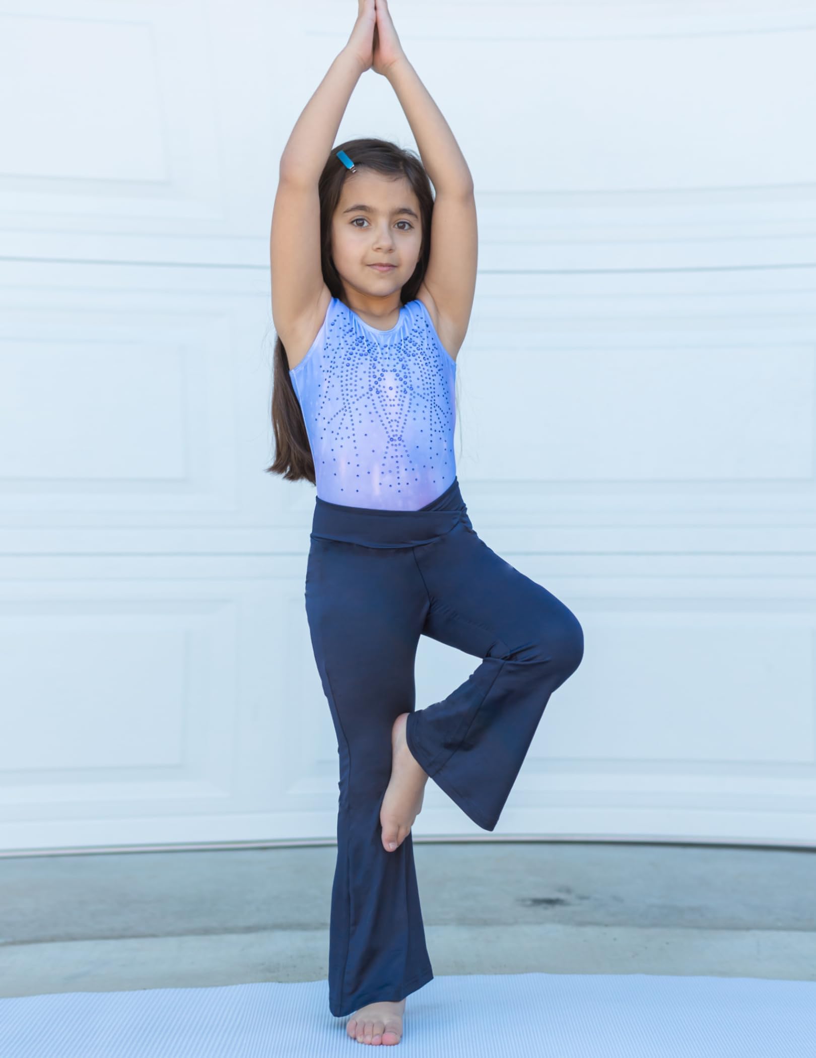 Arshiner Leggings para Niñas Pantalones Cruzados De Cintura Alta Acampanados Danza Yoga Pantalones Bootcut Sólidos A Cuadros Deportes Ocio Pantalones De Campana Pantalones Pierna Niños 5-14 Años
