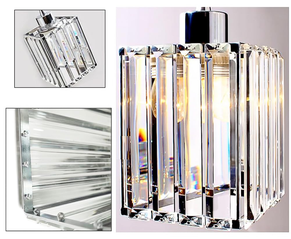 Amazon.co.jp : SAITODOU LED キューブ ペンダントライト クリスタル