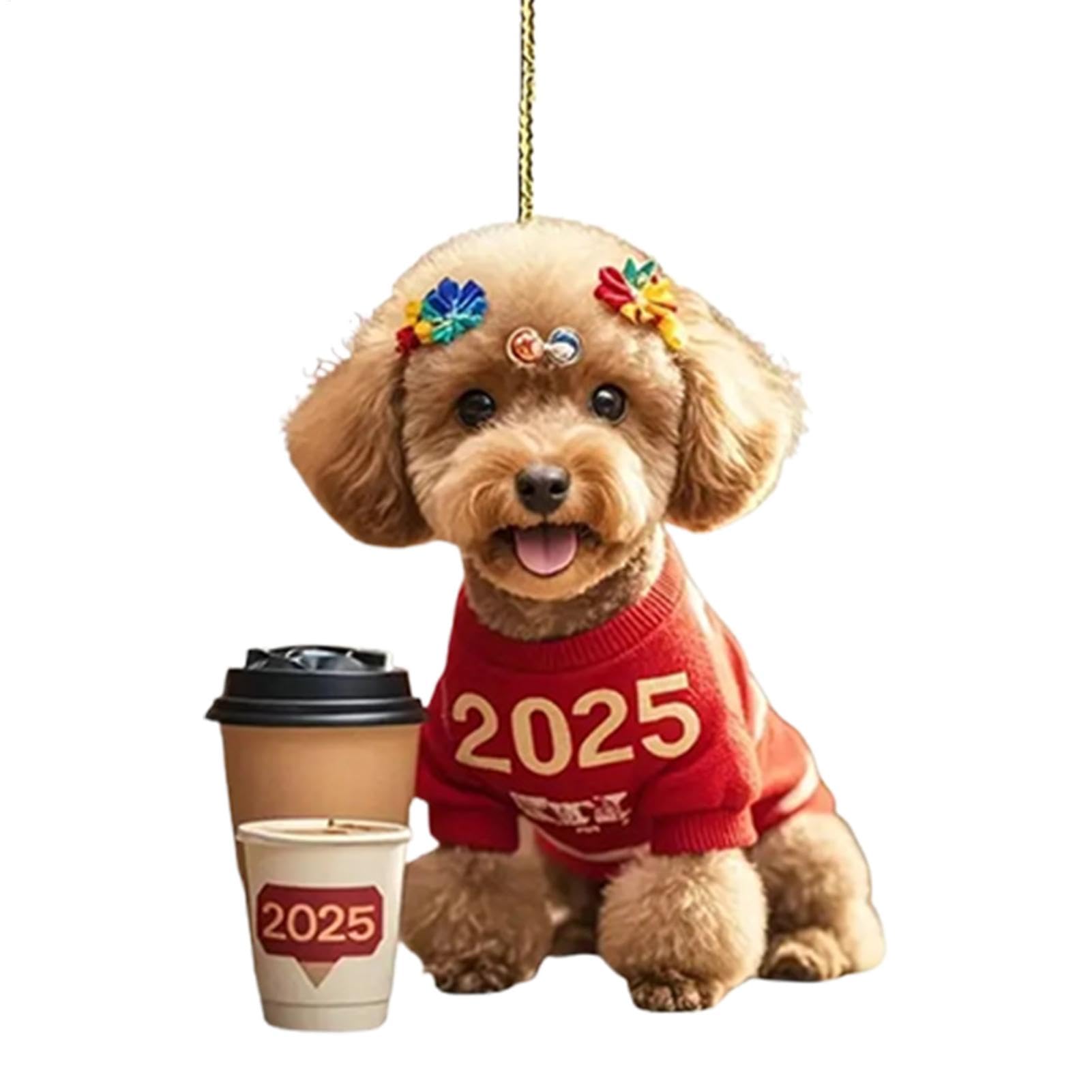 Adorno colgante de Navidad para perro, adorno de Navidad hecho a mano, adorno de árbol de perro de Navidad, adorno de Navidad personalizado para perro, adorno de Navidad de madera para perro, adorno