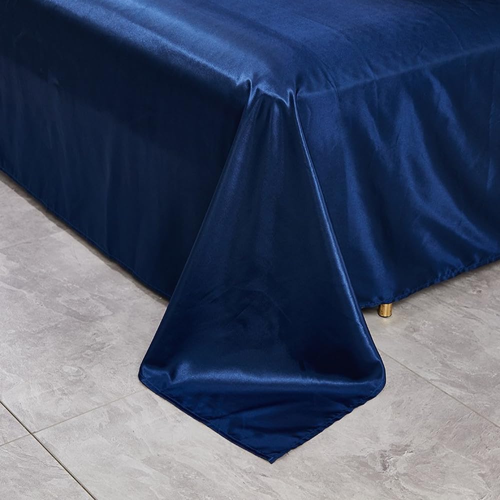 Juego de edredón de Seda Helada de Verano, edredón Ligero, Lavable y Fresco, con Aire Acondicionado, 3 o 4 Piezas, sábana encimera y Funda de Almohada, Color 1, 180 x 220 cm, 4 Piezas