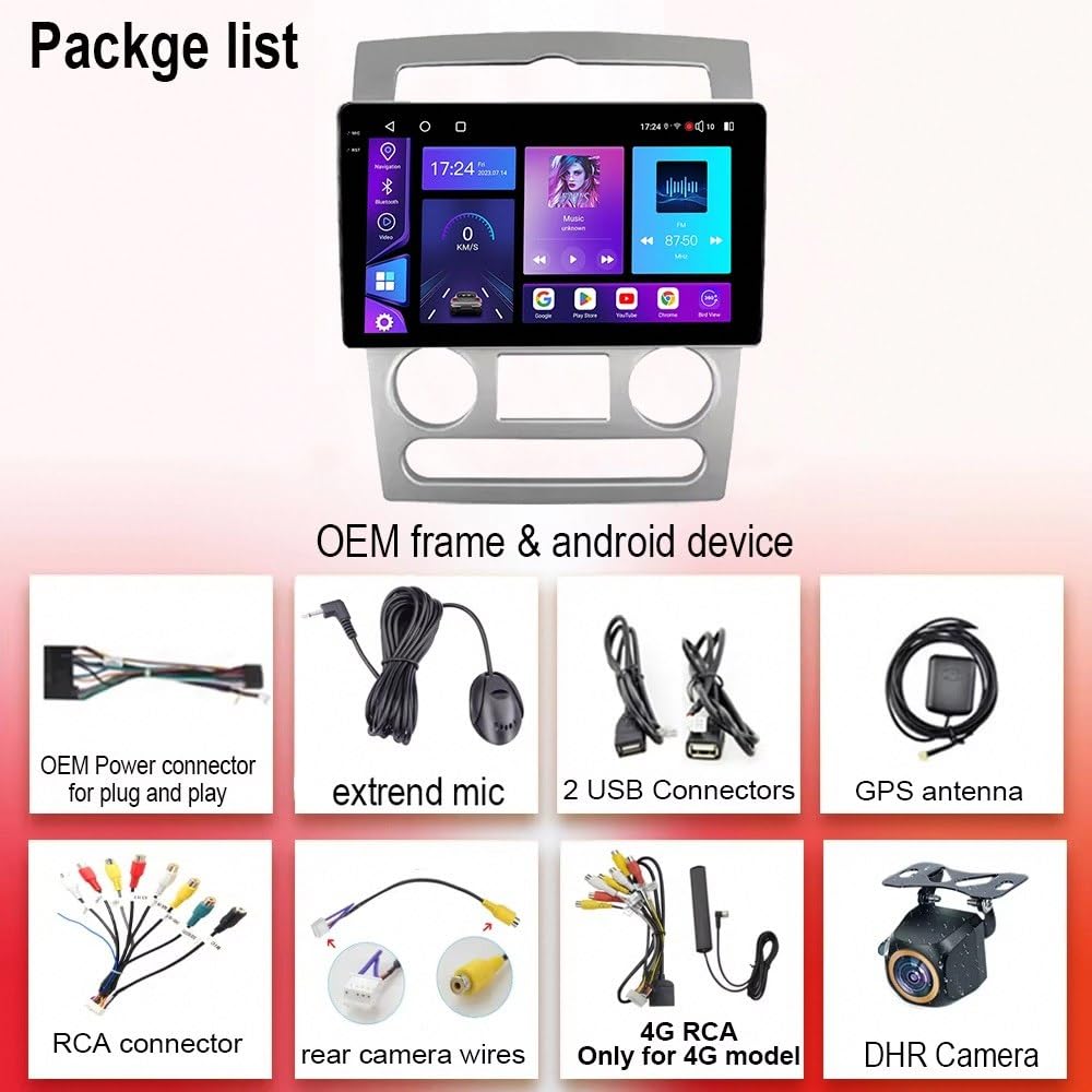 Car Radio dla Hyundai ROHENS Coupe 2004-2006 Android 15 9 Inch Touch Screen Player Mirror Link Swc Cooling Fan For, 8 Core 6G+128G