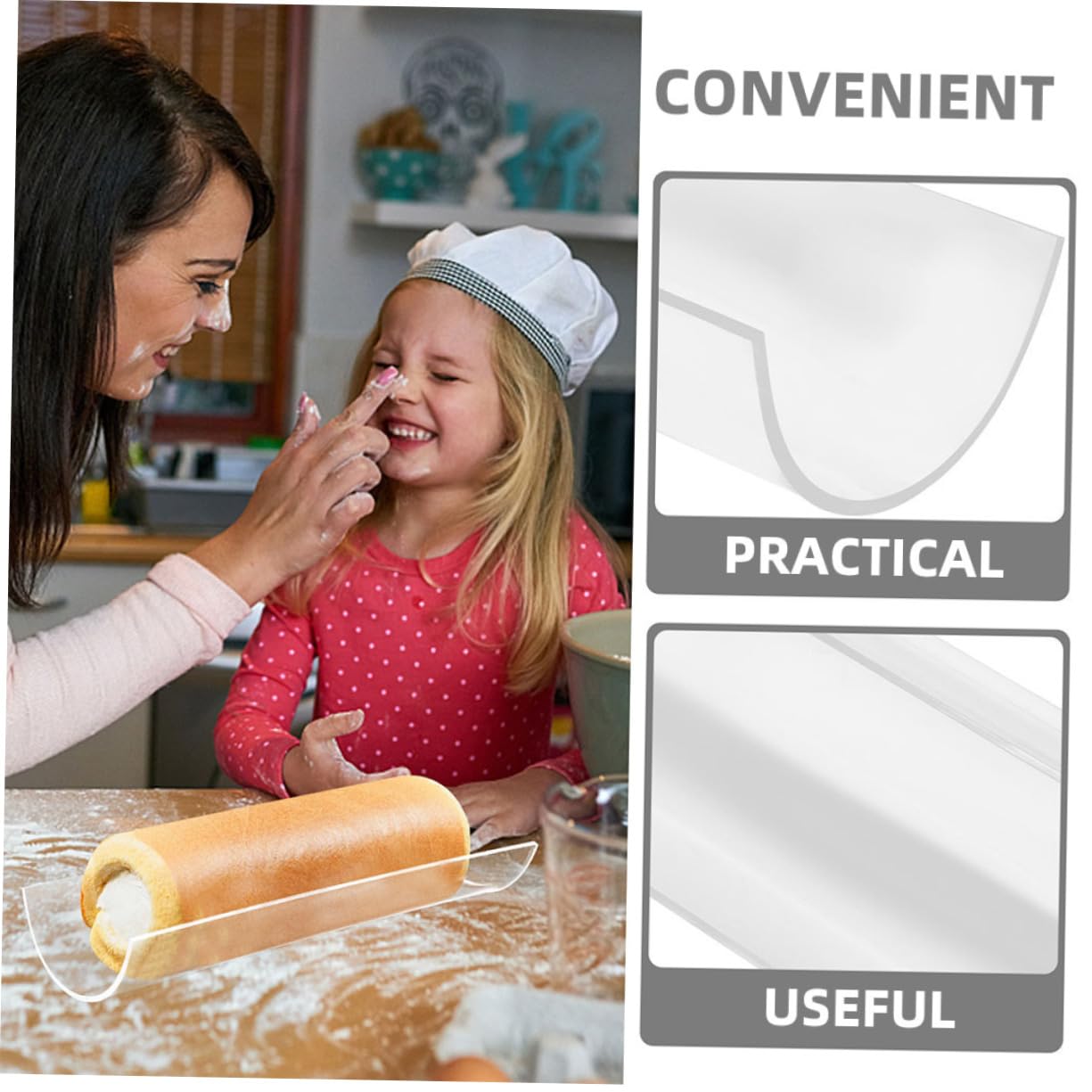 ULTECHNOVO 4 Sätze U Förmiger Kuchenrollenformer Aus Teiliges Für Backen Von Biskuitrollen Benutzerfreundliches Und Langlebiges Backzubehör Für Zuhause Innendurchmesser 2 Stücke * 4