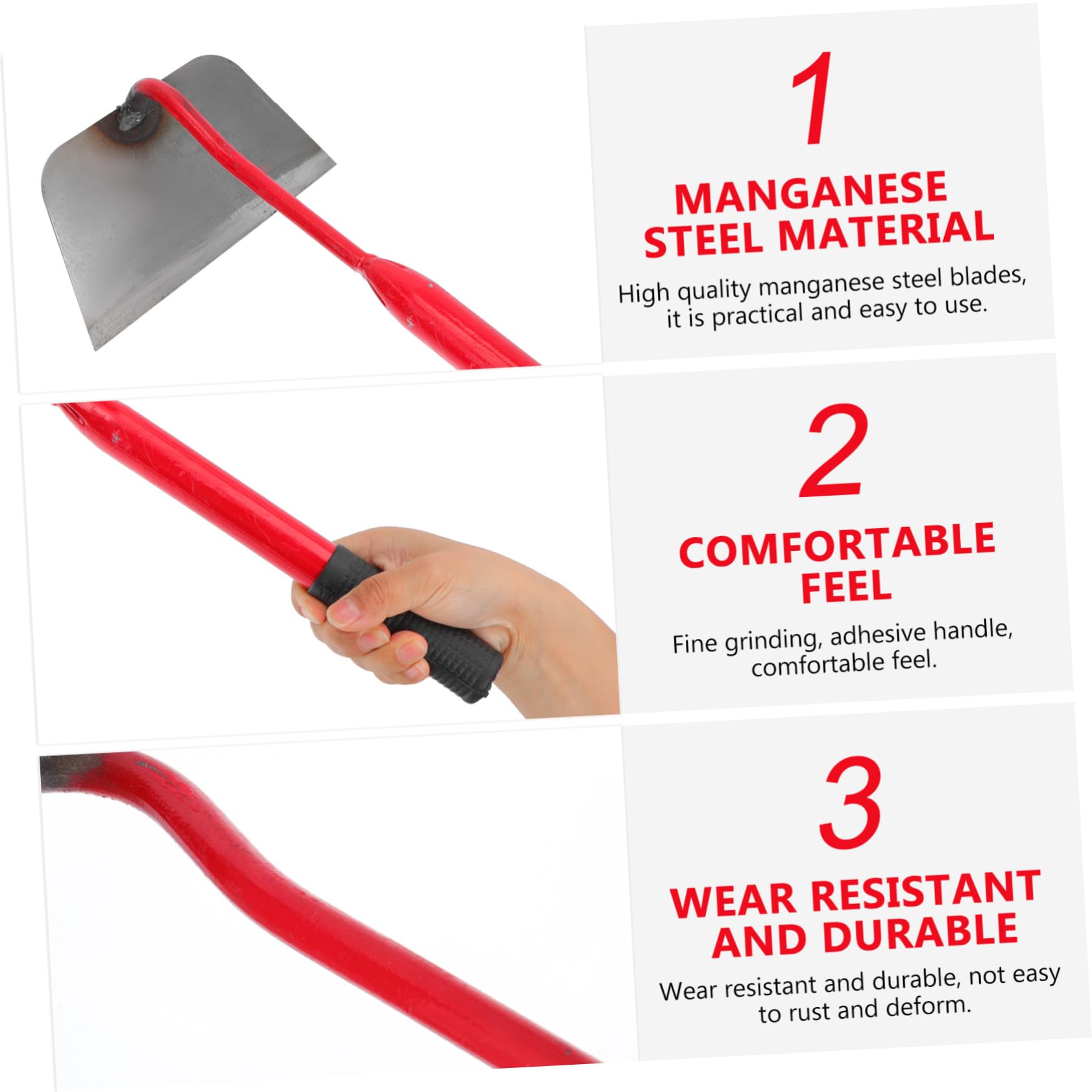 Holibanna Gardening Hand Hoe Manganese Steel Weeding Tool for Planting Cultivating Durable Wear Resistant Garden Tool for Easy Soil Loosening Weeding Tasks