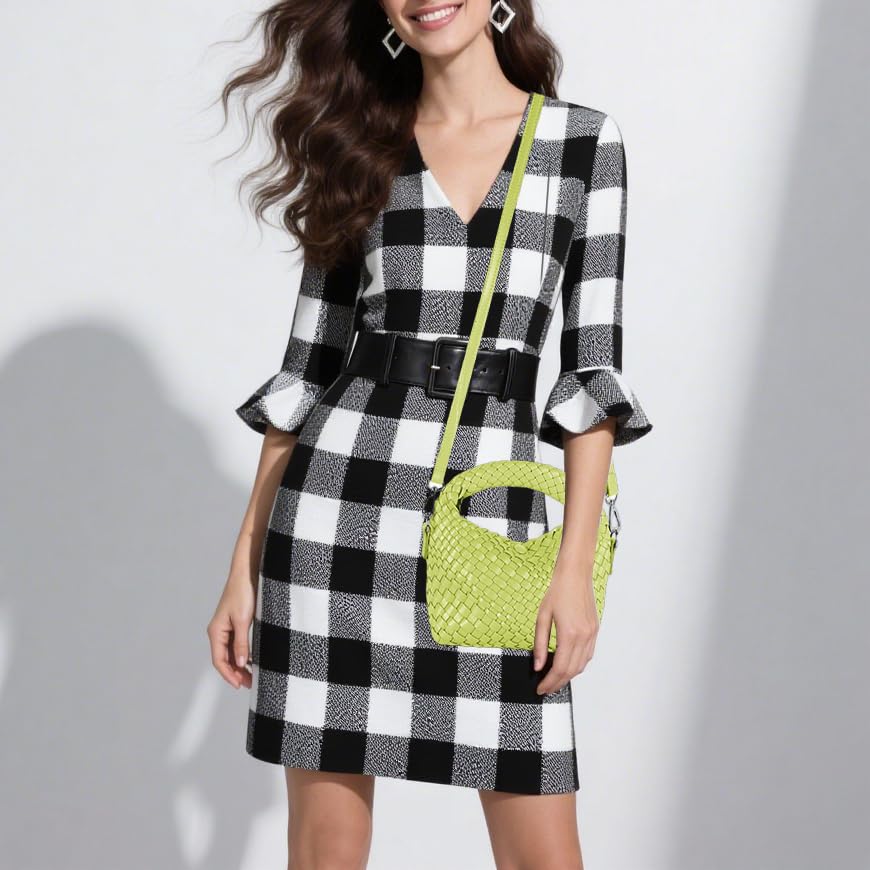 Bolso bandolera tejido pequeño para mujer miniatura 2