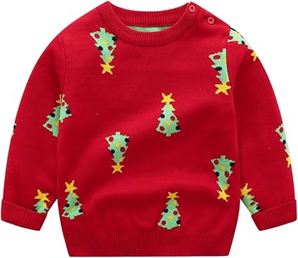 Balipig Boys,Clothing,Hoodies & Sweatshirts Boys Girls Sweater Baby Christmas Pullover Winter Sweatshirt Long Sleeve Knitwear Cardigan Hoodie Cotton Jumper Cute Outwear 4-5 Years