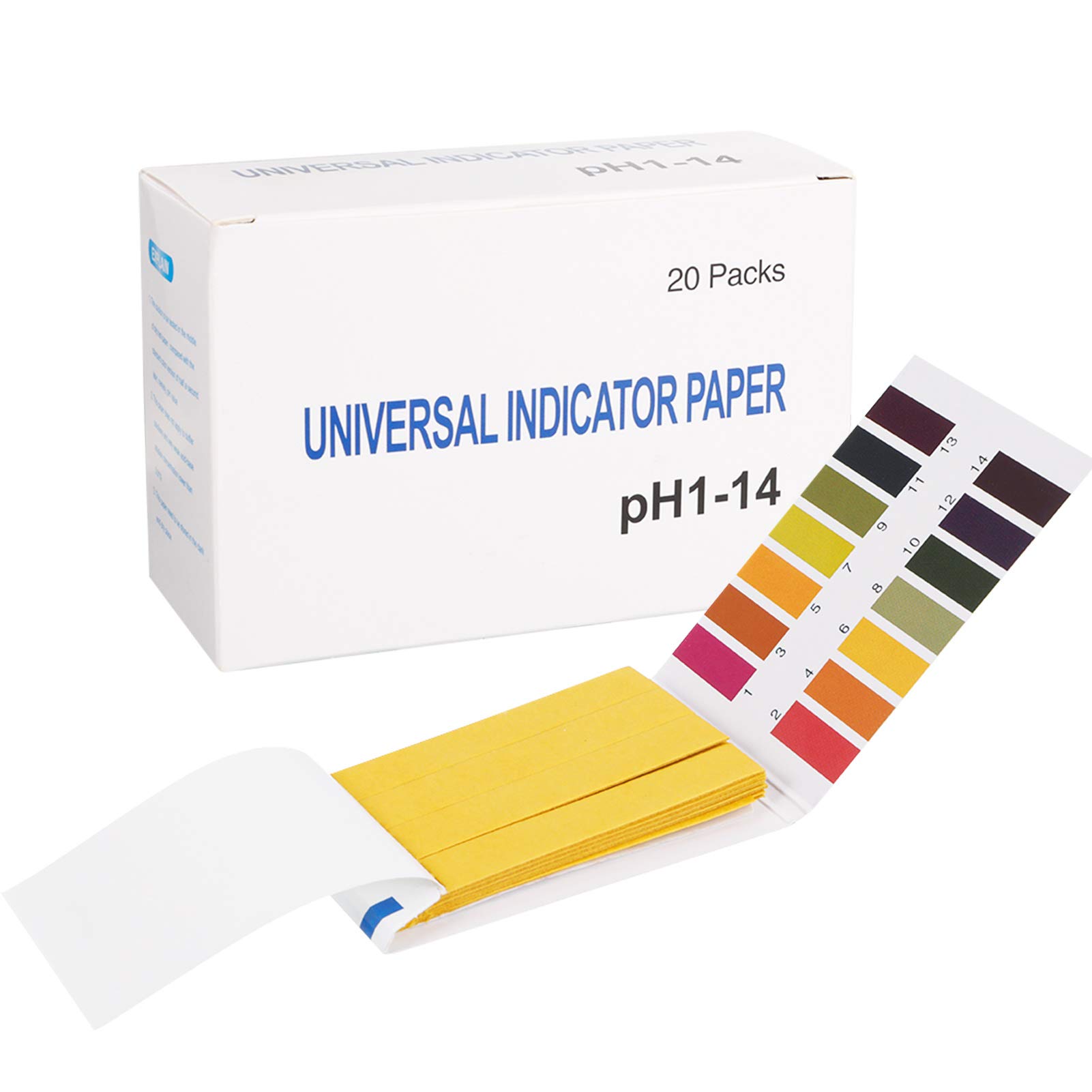 Buy Xinzistar 20 Packs pH Test Strips, 1600pcs Testing Paper Kit Full Range 114 for Testing