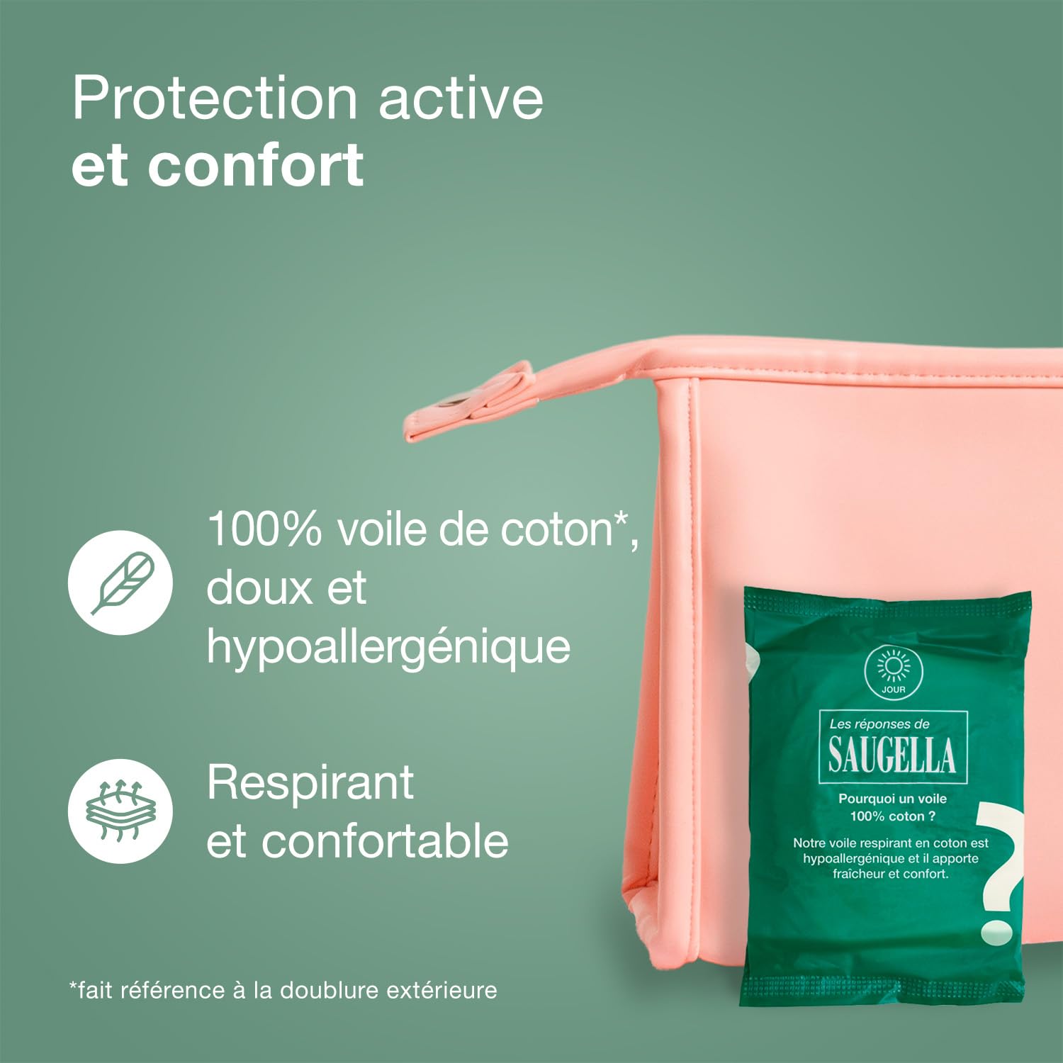 Saugella - Cotton Touch Day - Asciugamani Igienici - Molto assorbenti - Extra sottili - Ipoallergenici con ali - Antiodore - 56 tovaglioli - Set di 4 x 14