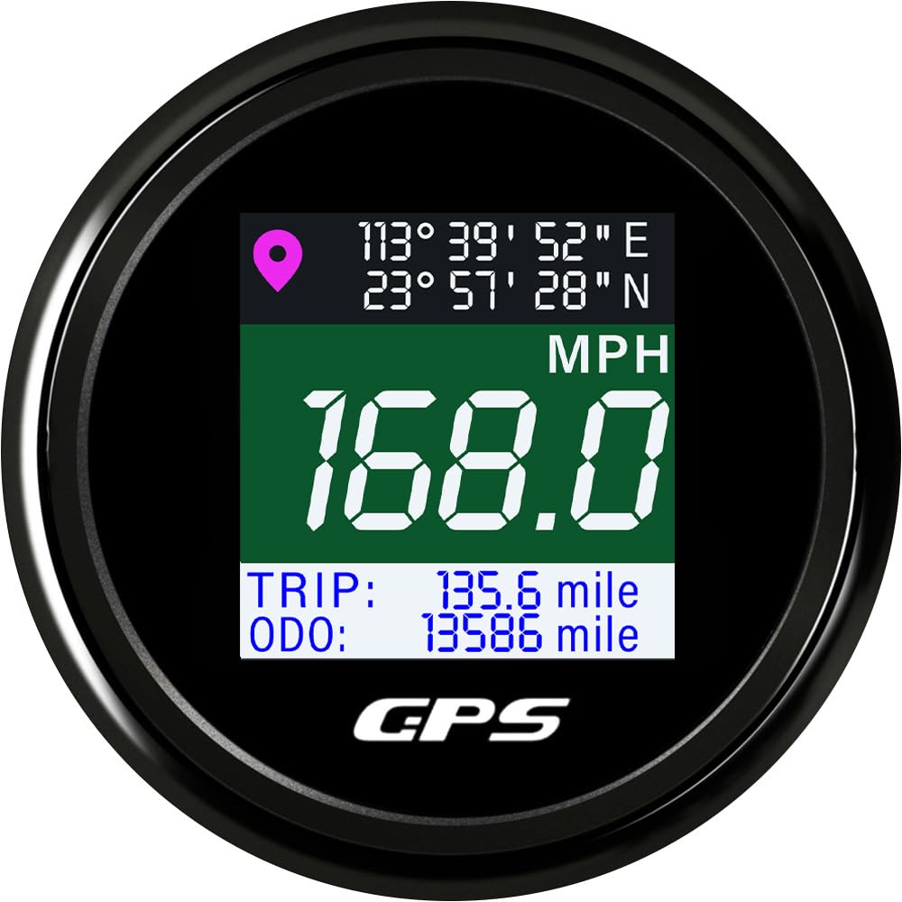 52 mm GPS tachimetro digitale impermeabile barca Km/h mph nodo antenna GPS regolabile 9-32 V fit auto camion moto marina