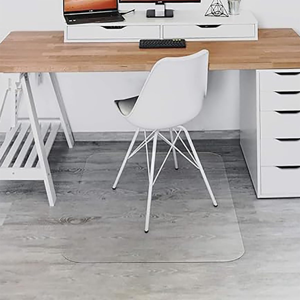 Tapis de Protection de Sol pour Le Bureau et la Maison, Protecteur de Sol Transparent Tapis de Bureau PVC Tapis Plastique Tapis (Color : Clear2mm, Size : 80x120cm(31.5x47in))