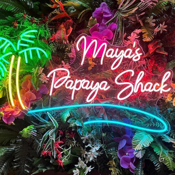 Custom Name Neon Sign Personalized, Custom Text LED Neon Light for Sports Room, Game Day, Football Theme, Man Cave, Home Bar Wall Decor