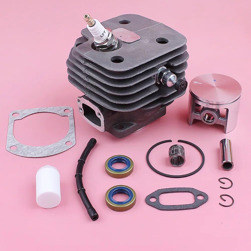 Kit de pistón de Cilindro de 2.047 in, for Husqvarna 268 272 272XP línea de Filtro de Combustible Junta de Sello de Aceite cojinete Motosierra Pieza de Repuesto Pistón de Cilindro de jardín