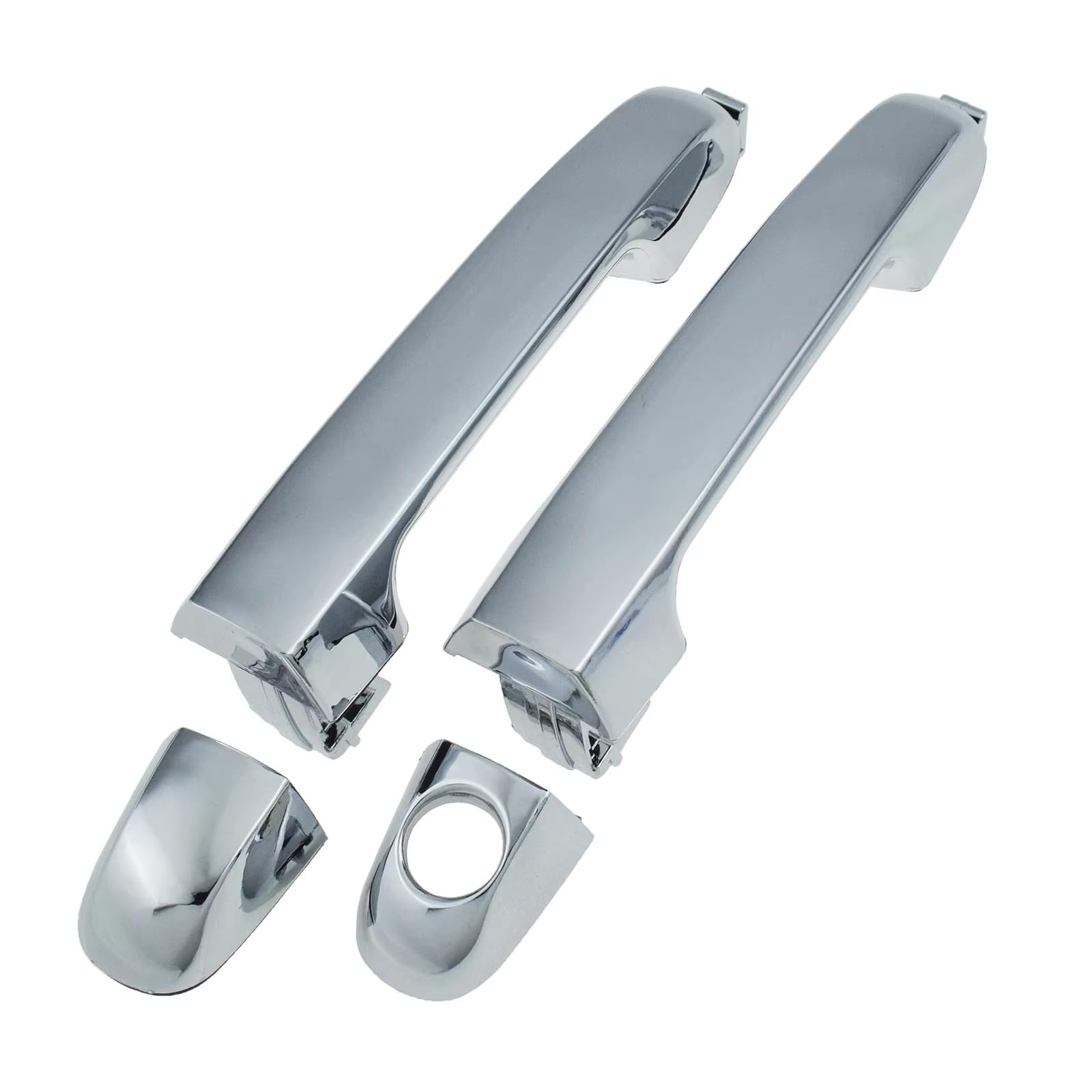 Kpuwers Exterior Door Handle Chrome Exterior Door Handle 82652-1X010 82662-1X010 for Kia for for Cerato 2010-2013 Handles Replacement(Front Pair)