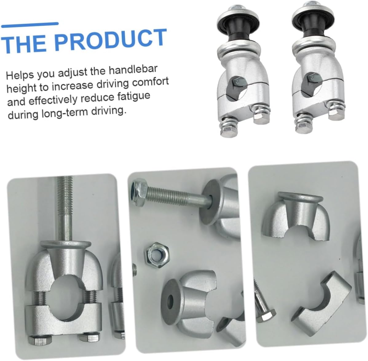 2pcs Motorcycle Handlebar Riser Clamp, Bar Mount Aluminum Alloy