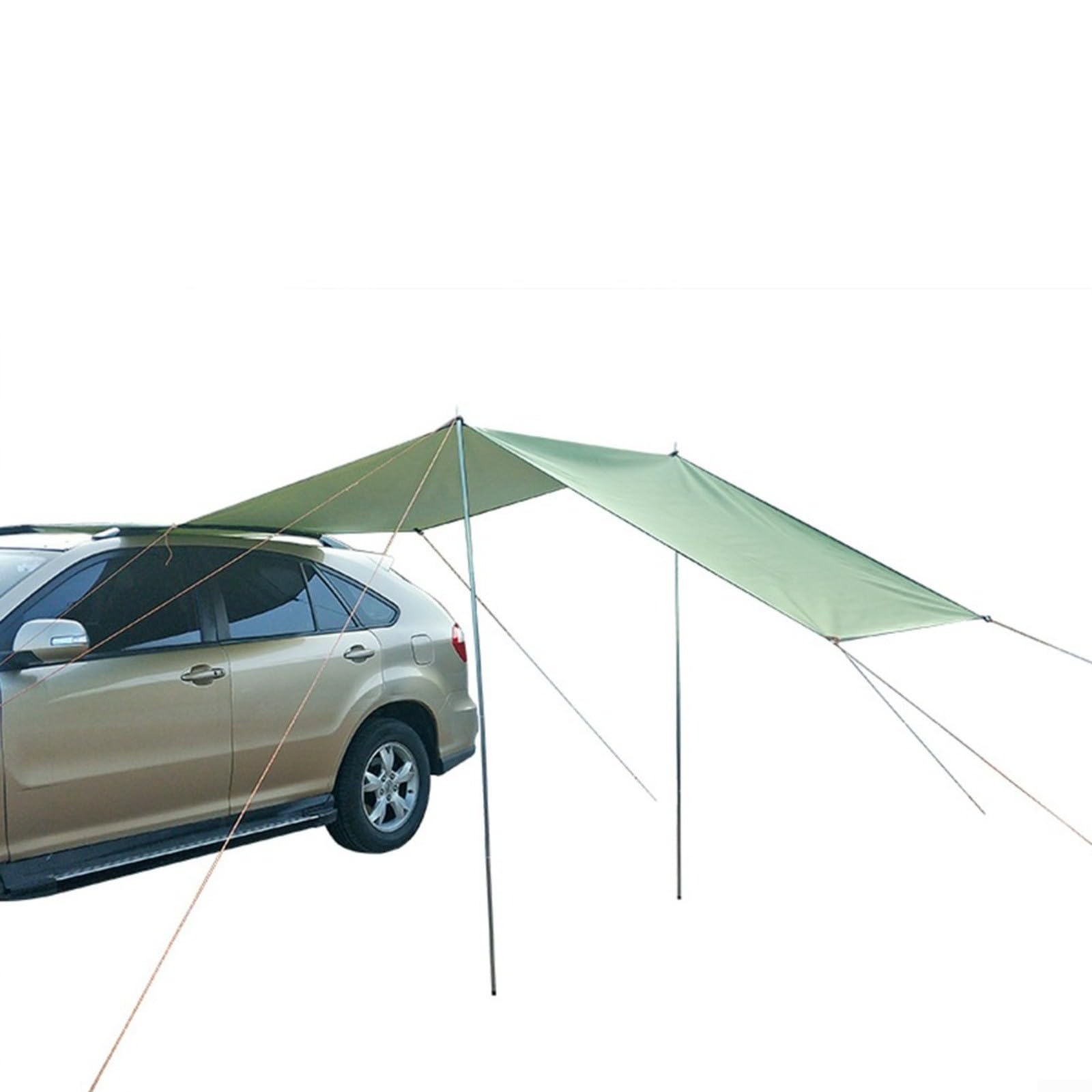 Toldo para Coche, 210D, Impermeable, Tela Oxford, portátil, Tienda de campaña Lateral para Furgonetas, Furgonetas, autocaravanas o caravanas (Gris)