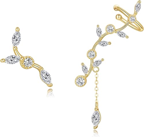 BISAER Aretes de plata de ley 925 con circonitas cúbicas para mujer, regalos de joyería, Plata de ley, Circonia cúbica