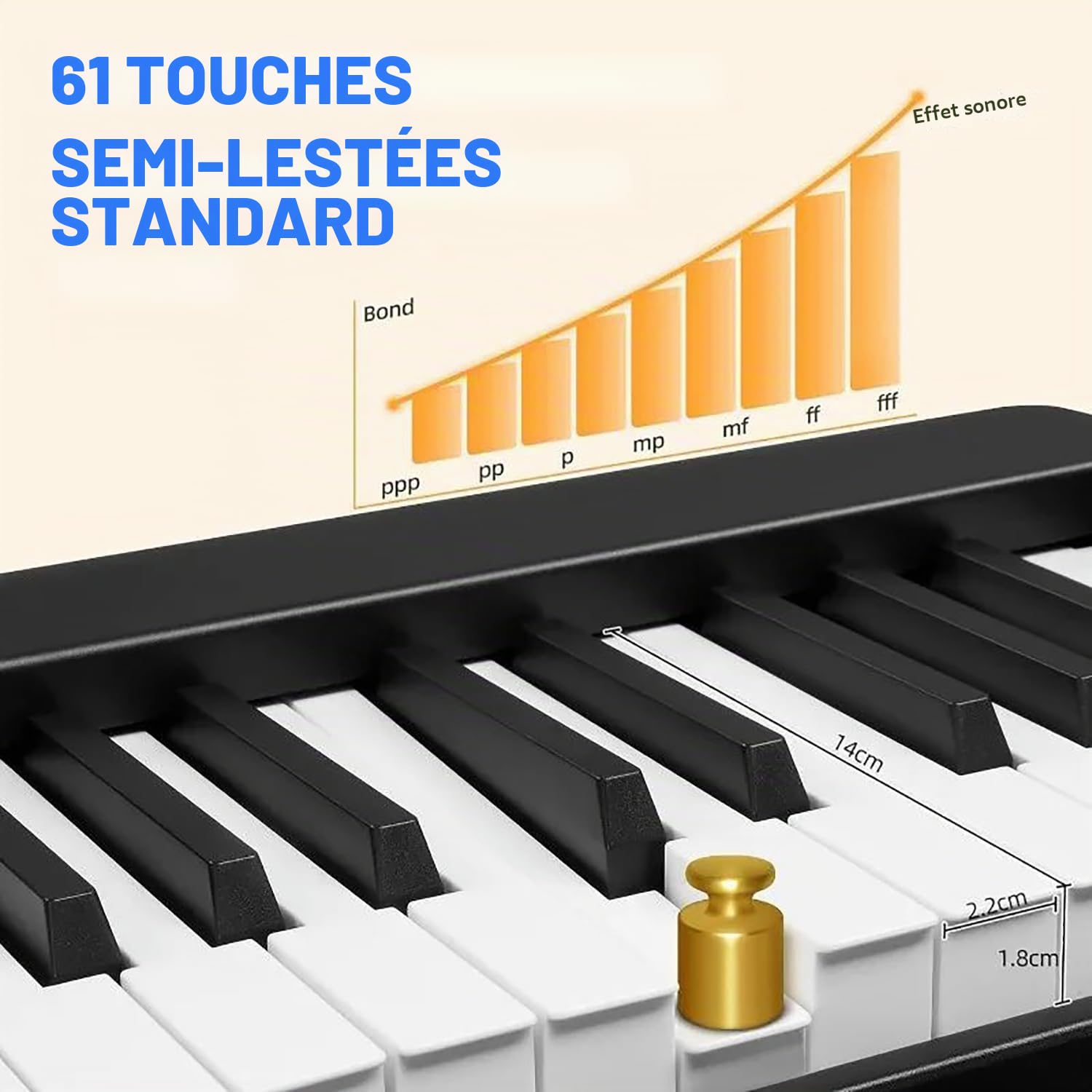 Piano Pliable，Piano Portable，Piano Numérique 61 Touches, Clavier de Piano Pliable Électroniques Multifonctionnel，avec Pédale, Sac de Piano，Piano Électronique Numérique Portable