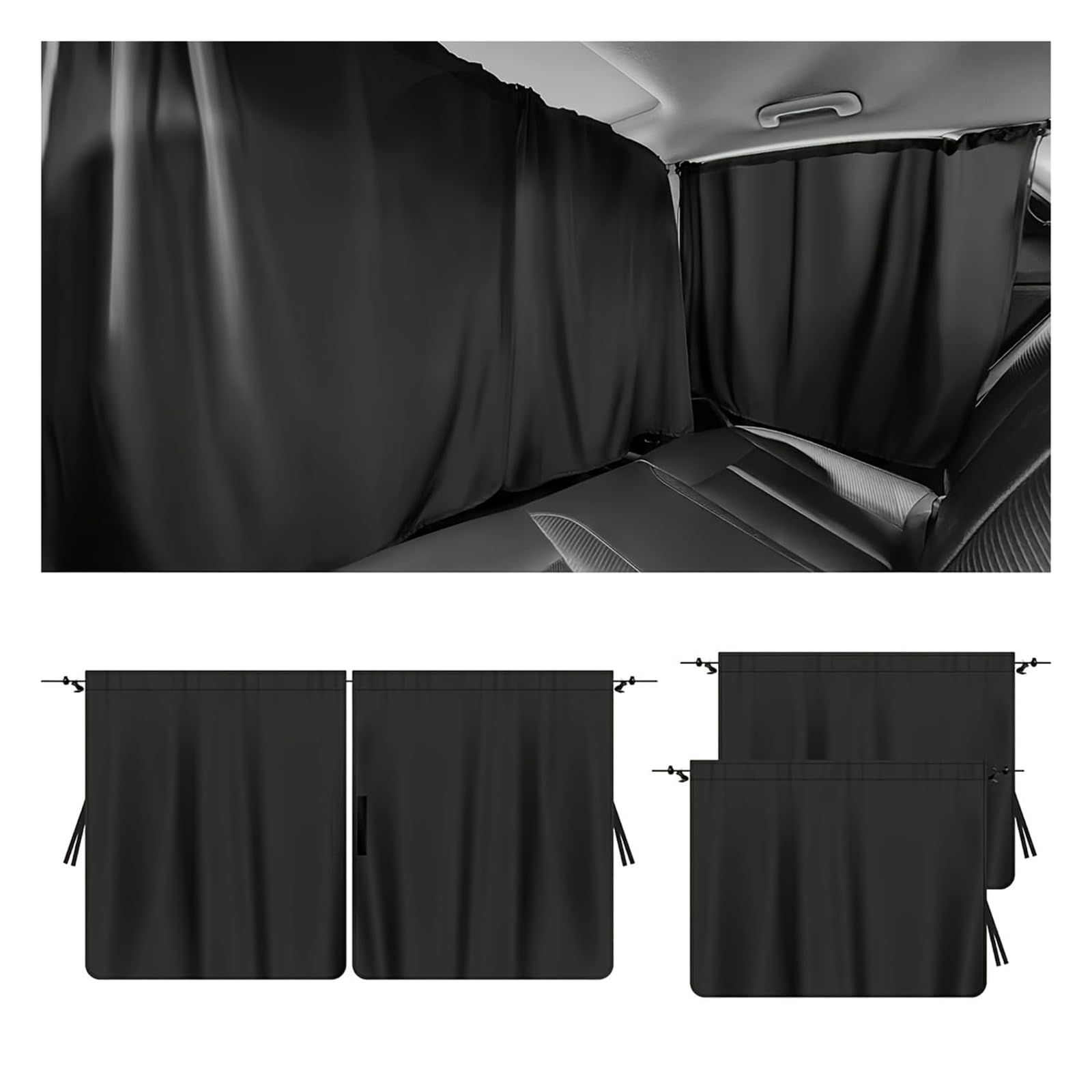 XHORGPZCK Car Window Sun Shade, for MG ZS MG4 MG5 ZS EV HS EHS HS Plug-in PHEV/ZS Hybrid+ Luxury Sun Shade Privacy Protector Rear Seat Separation Window Cover Blocker Blind Accessories