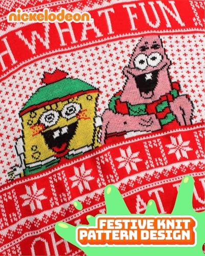 Nickelodeon Mens Ugly Christmas Sweater Spongebob Rugrats Pullover - Image 4