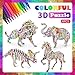 Goorder Puzzle 3D per Bambini, Colorazione Jigsaw Puzzle Set con 4 Animali, DIY Pittura Artigianato Gioco, Regalo di Creativo Compleanno di Natale, per Ragazze e Ragazzi 6 7 8 9 10 11 12 Anni