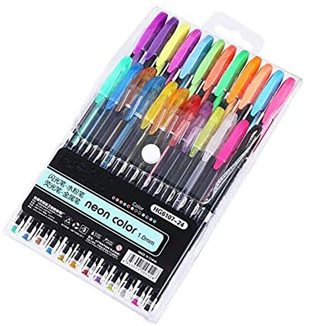 Penne Artistiche Adulti Set Da 100 Penne Gel Glitterate - 50 Penne 50 Ricariche, Colori Metallici, Neon E Pastello Efimeso Penne Gel - Foto 12