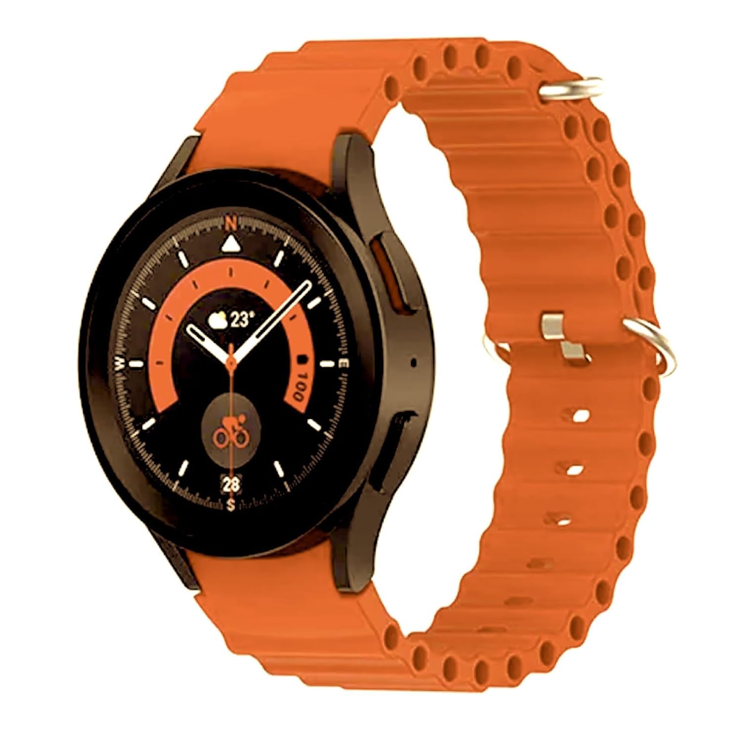 STRAPY Metal Buckle Original Strap Band Compatible with Samsung Galaxy Watch 6 Classic, Samsung Watch 5/5 Pro, Galaxy Watch 4 40mm 44mm / Watch 4 Classic 42mm 46mm Smartwatch Bands (O-ORANGE) (B0CMXPDX7M) Amazon Price History, Amazon Price Tracker