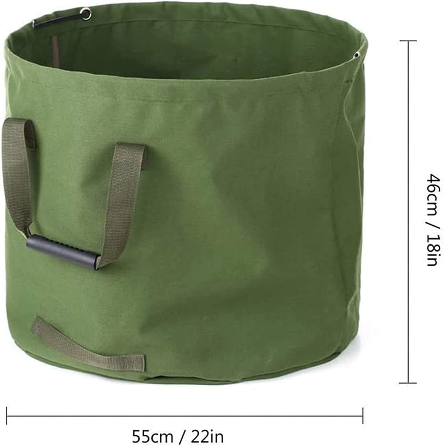 Bolsas de basura for jardín, bolsas de jardín resistentes con asas, bolsas de jardín reutilizables impermeables, bolsa de hojas verdes con tela de lona militar, for recoger residuos de plantas, hierba