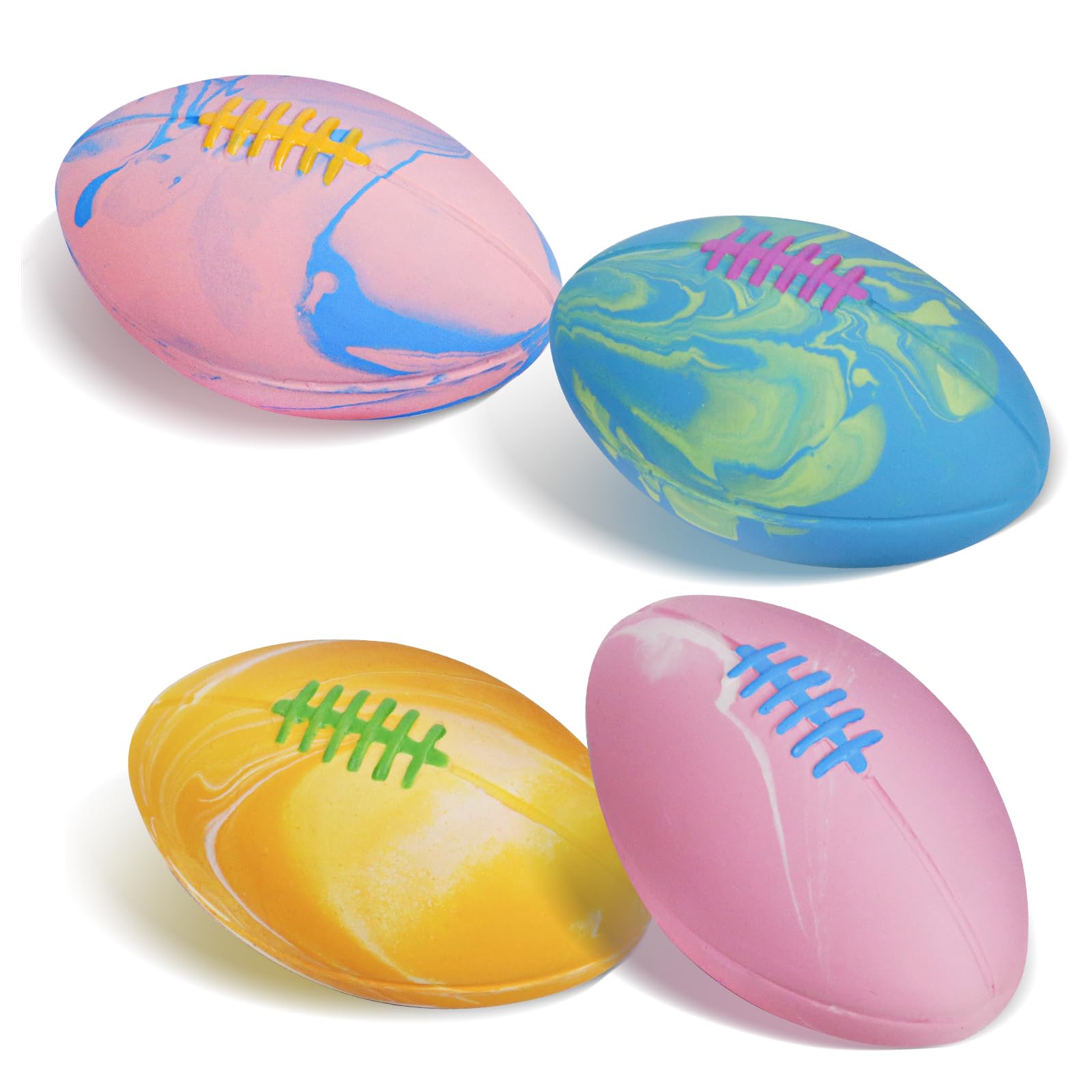 SCHITEC Dog Squeaky Toy Balls Interactive Squeak Puppy Balls for Fetch Play Latex Rubber Pet Toy for Puppies
