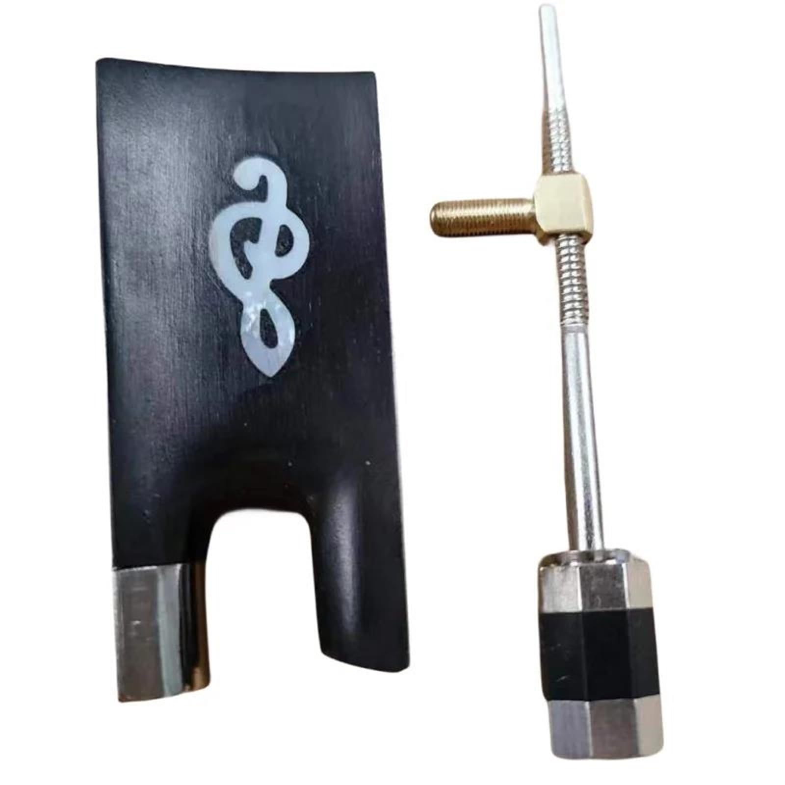 Akcesoria Do Skrzypiec Ebony Snakewood 4/4 Akcesoria Do Smyczków Skrzypcowych Wymiana Skrzypiec Nick-Silver Mocowanie Trwałe(Ebony 3)
