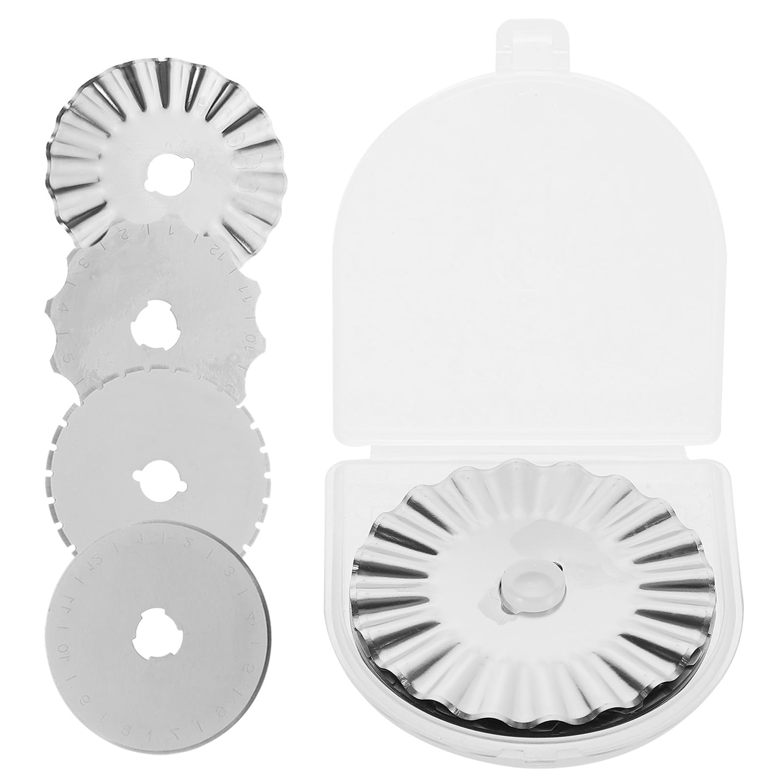 Lames de coupe rotatives 45 mm GARVALON argentées pour le quilting et la couture en lot de 10 pièces