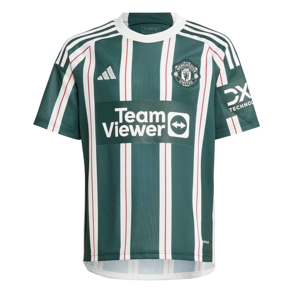 adidasManchester United 23/24 Youth Away Jersey - Classic Design with AEROREADY Technology and Sustainable Materials