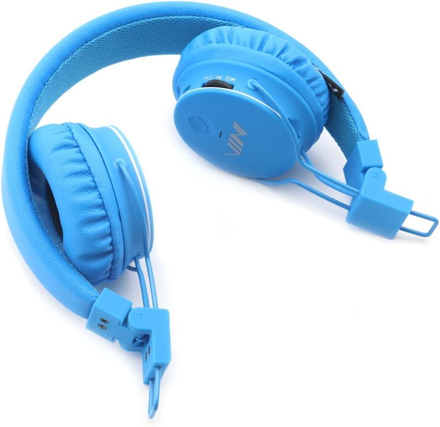 Hоttеѕt Sаlеѕ Kids Wireless Bluetooth 4.2 Headphones, GranVela X2 Lightweight Retro Foldable Multifunction Headphones with FM Radio, TF Card Mp3 Player and Microphone,3.5mm Jack (Blue)