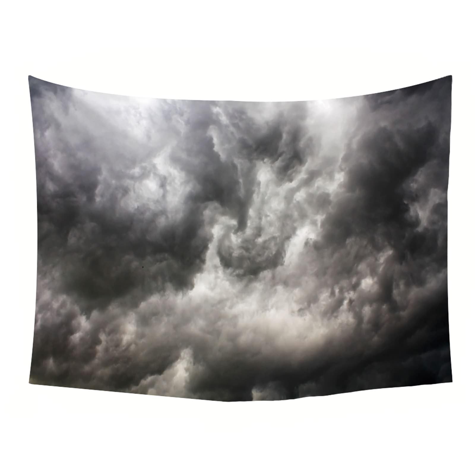 Lirzxin Wandbehang 260x240CM, Wandteppiche Wolken Landschaft Grau Wandtuch Tapisserie für Wohnzimmer Schlafzimmer Wohnheim Wanddeko