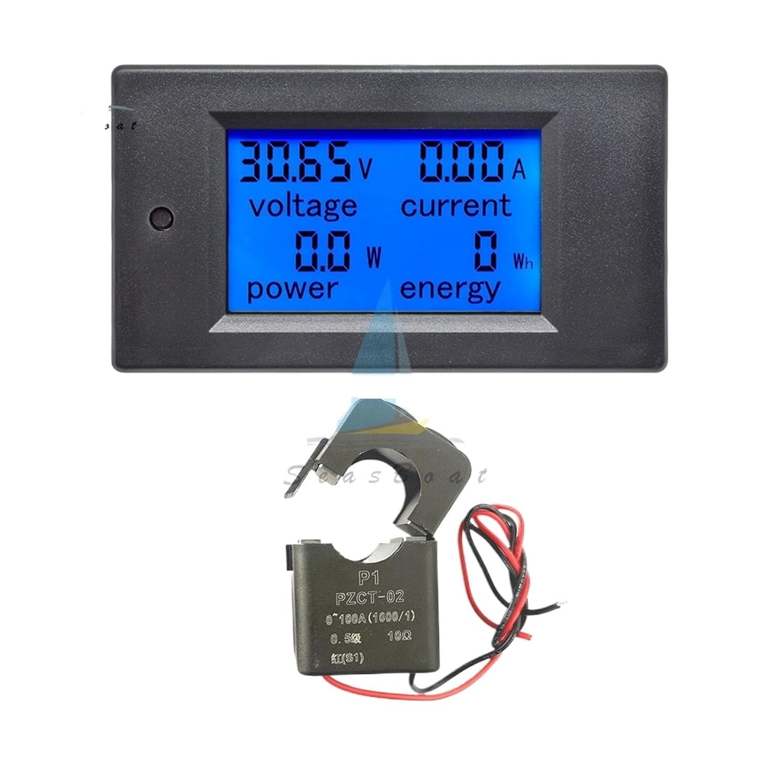 AC 80-260V 100A 50A 20A LCD Digital Voltage Meter Power Energy Indicator Voltmeter Ammeter Wattmeter Current Amps Volt Tester(Gold)