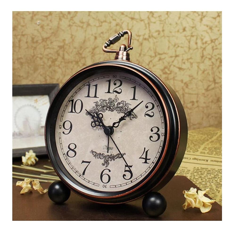 budzik Retro Budzik Vintage Staromodny budzik Ciche Nonticking Big Clock Świetne do ciężkich podkładów, Akumulator Kwarcowy analogowy alarm