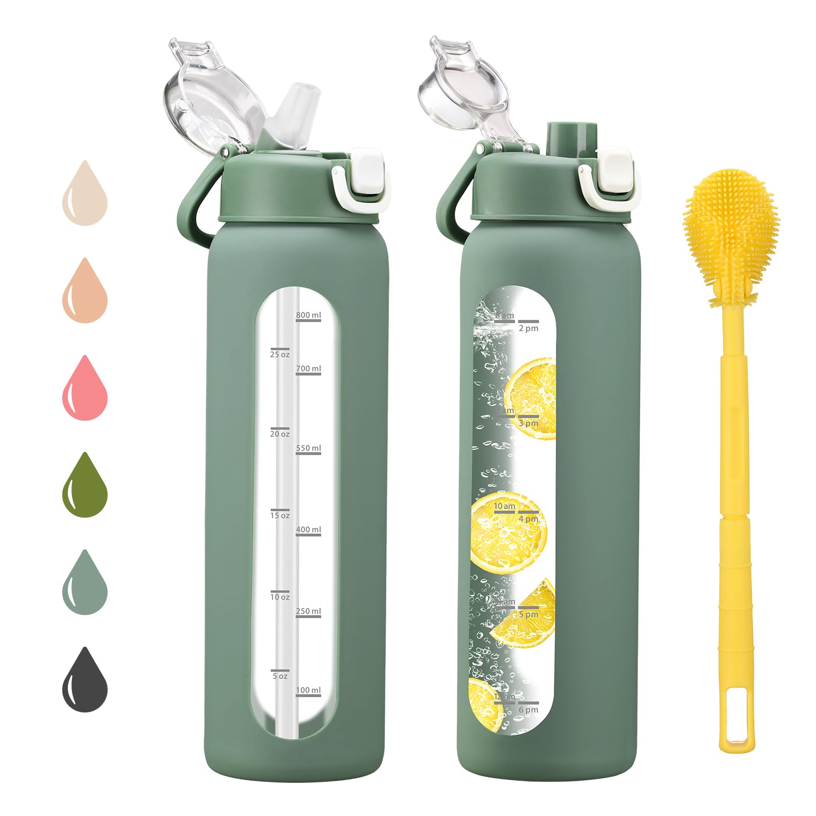 CHUNMO Glass Water Bottles