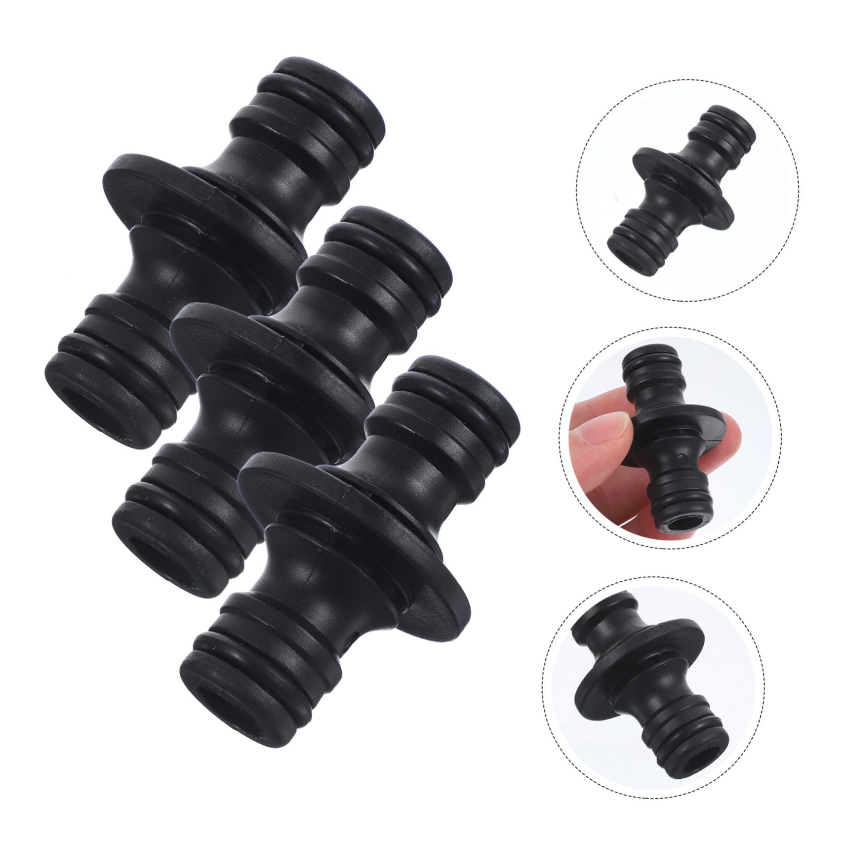 TOYANDONA 3 Series Conector Rápido Conectar Hose Accesorios De Conexión Rápida Irrigación Agua Adaptador De Manguera De Jardín Conector De Manguera De Plástico El Plastico Negro 25 Piezas*3
