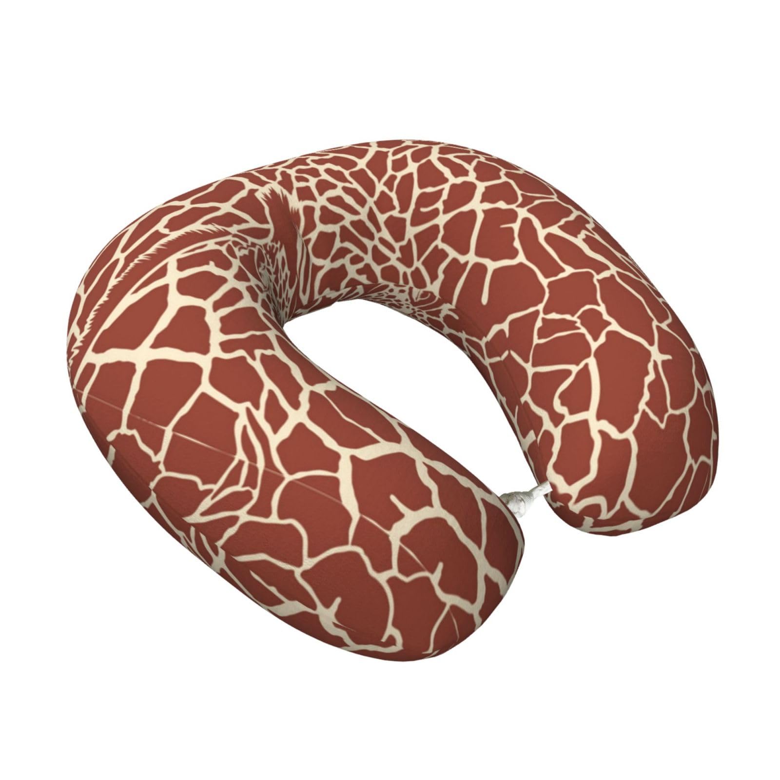 LKYMOH Giraffe Skins And Heads, Travel Neck Pillow U-Shaped Memory Neck Support Soft Comfortable With Washable Cover For Airplane Car Traveling and Office