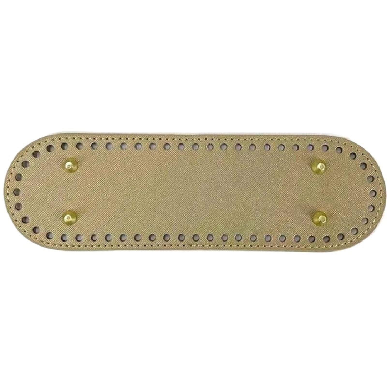 10 Pezzi di Fondo Ovale Fatto a Mano for Borsa Lavorata a Maglia in Pelle PU, Accessori Resistenti all'Usura con Fori, Fai da Te all'Uncinetto per Borse(Color 3)