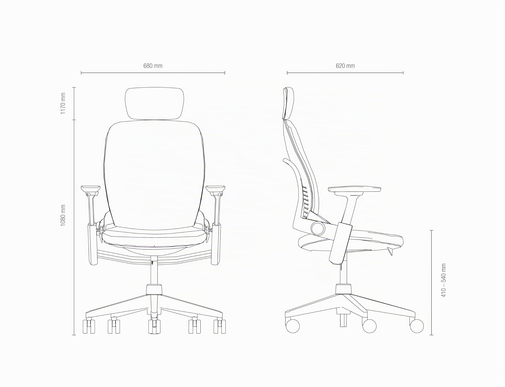 Steelcase Silla ergonómica, Leap, Brazos 4D, Asiento dinámico, Ónix | Fabricada en Francia, garantía 12 años, montada, ruedas para todo tipo de suelos, materiales premium, hasta 150 kg y 190 cm
